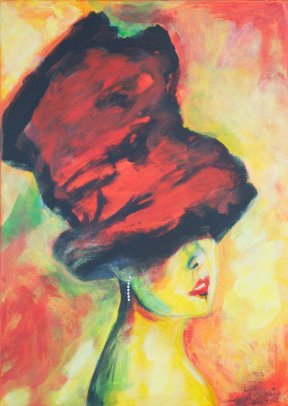 "Lady" 50x70 cm, Acryl, 250 Euro