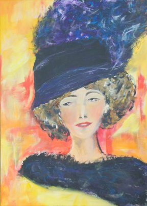 "Lady II" 50x70 cm, Pastellkreide, 250 Euro