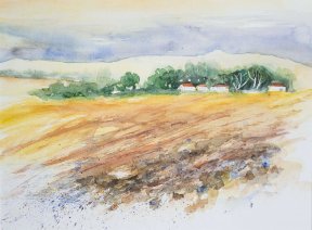"Herbst auf dem Land" 35 x 48 Aquarell (1), 150 Euro