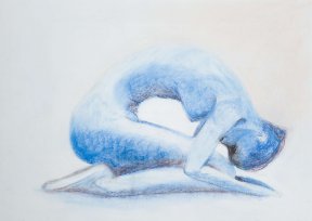 "Blaue Frau" 50 x 70 cm Pastellkreide, 270 Euro
verkauft