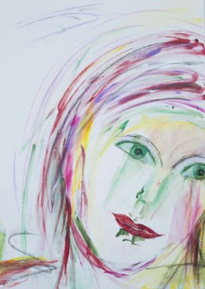 "Frau I" 50 x 70 cm Acryl auf Leinwand, 210 Euro