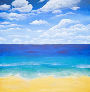 "Strand" 80 x 80 cm Acryl (2),
350 Euro