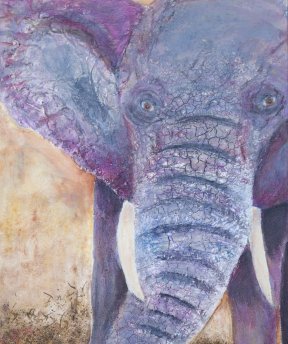 "Elefant", 50x60 cm, Mixed Media, 250 Euro