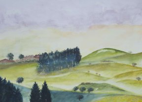 "Morgennebel", 36x48 cm, Aquarell,
210 Euro