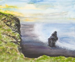 "Schwarzer Strand, Island" 40x60 cm Mixed Media, 280 Euro