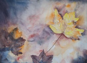 "Herbstimpression", 30x40 cm, Aquarell, 
140 Euro