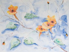 "Blüten" 36 x 48 Aquarell, 230 Euro