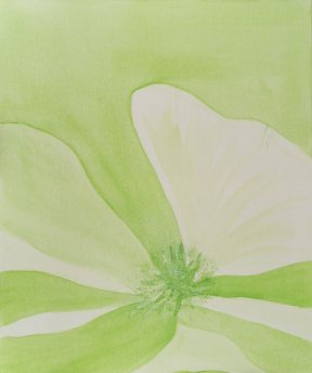 "Blüte" 50 x 60 cm Aquarell auf Leinwand, 
180 Euro
